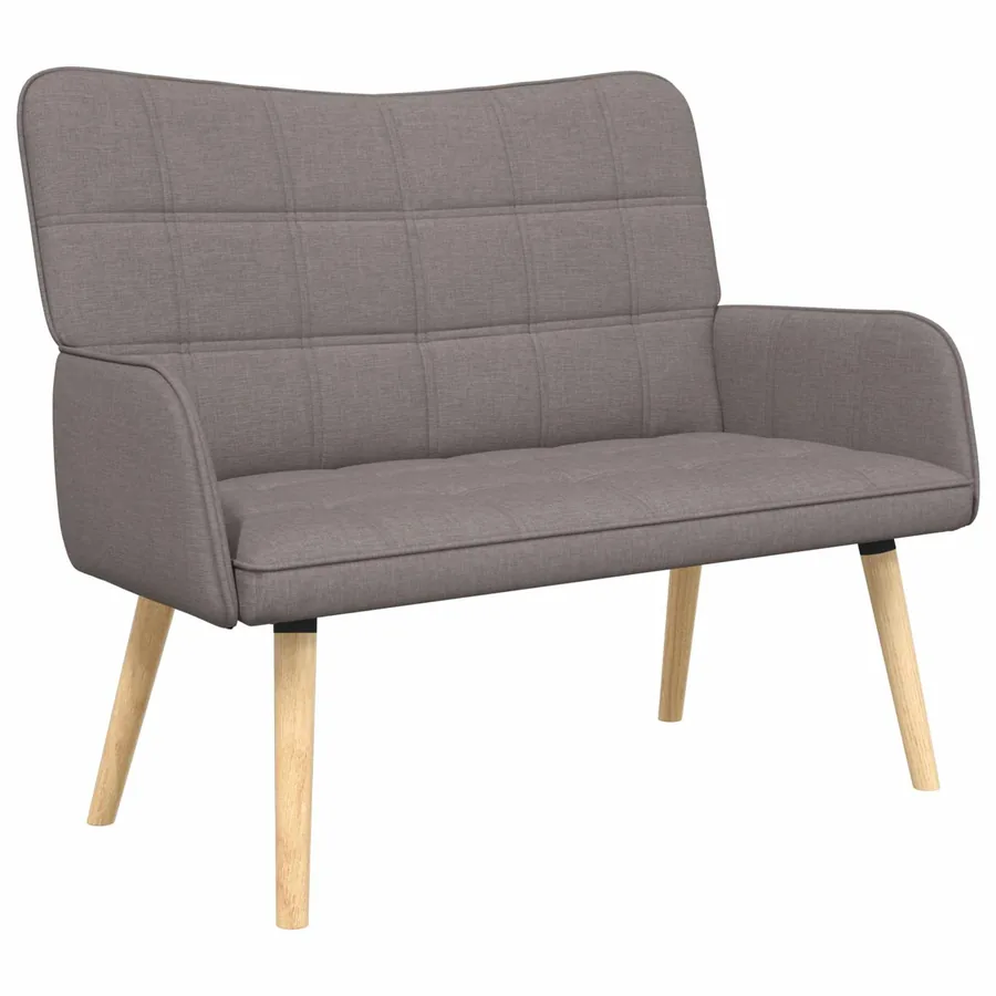 Sofa 2 places Taupe 115 x 61 x 87 cm Tissu - 2