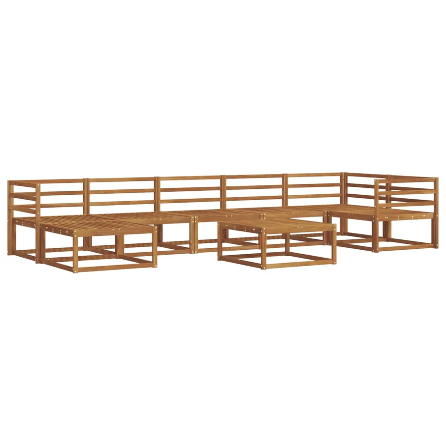 Ensemble de canapés d'extérieur 8 pcs Naturel - 2