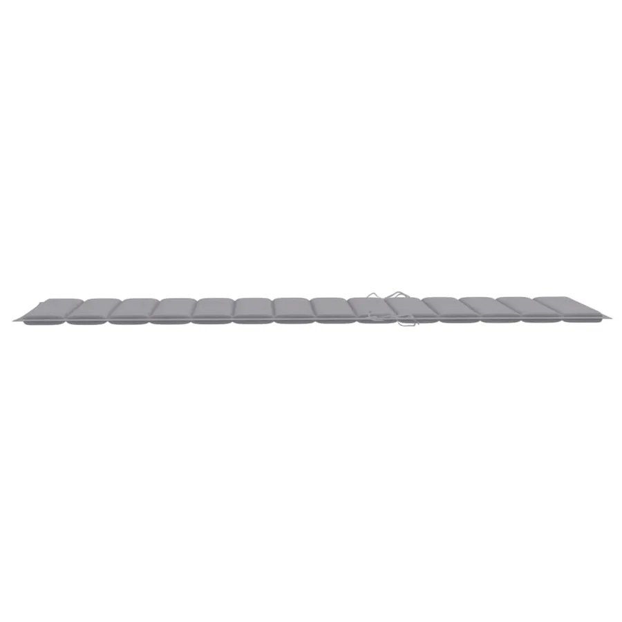 Chaise longue pliable avec coussin Bois d'acacia solide - 16