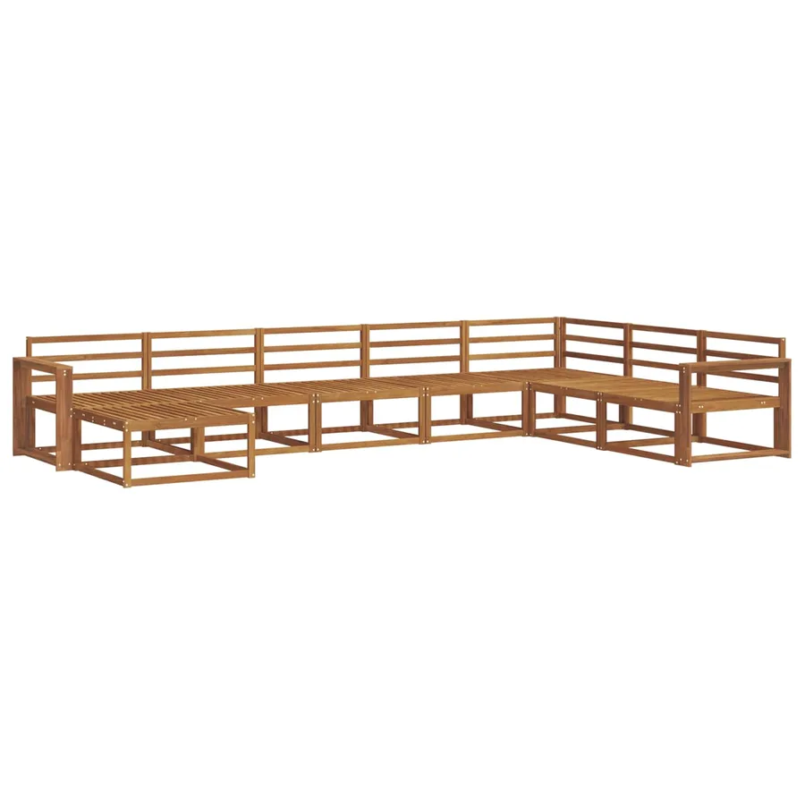 Ensemble de canapés d'extérieur 8 pcs Naturel - 2