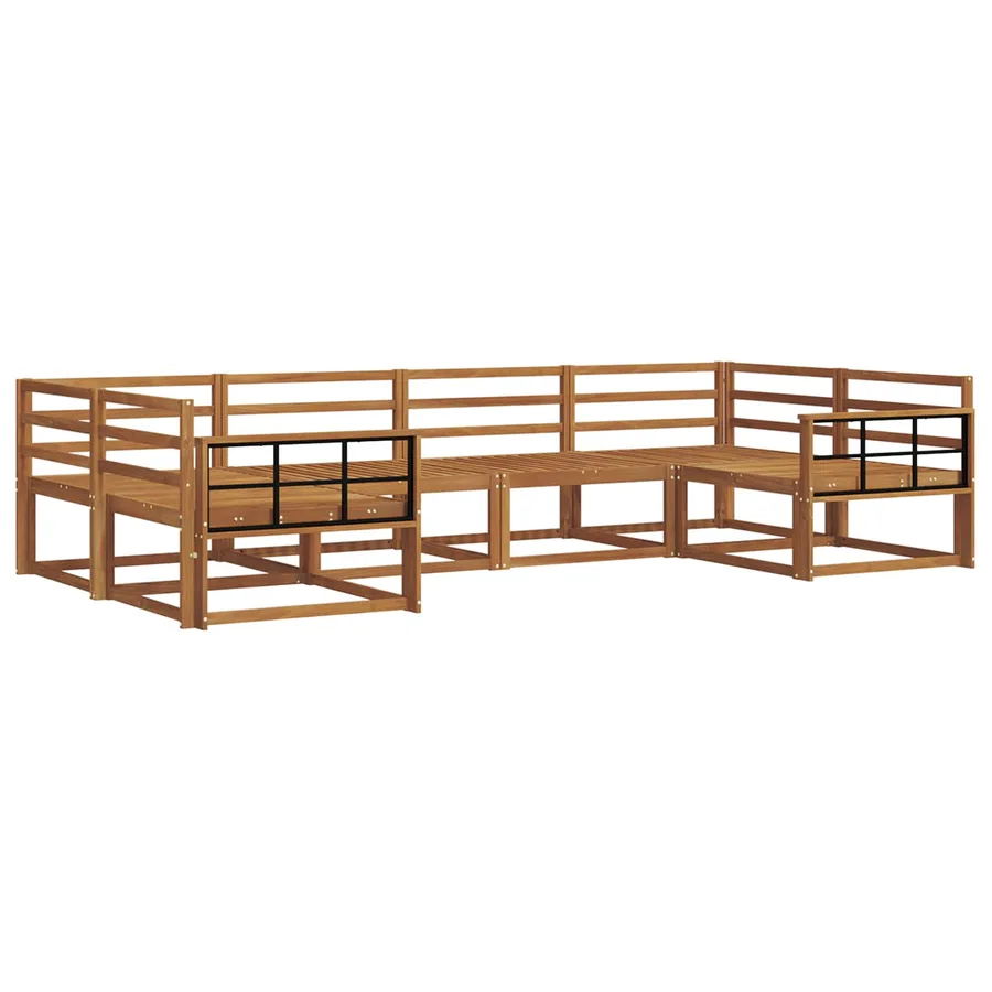 Ensemble de canapés d'extérieur 6 pcs Naturel - 2