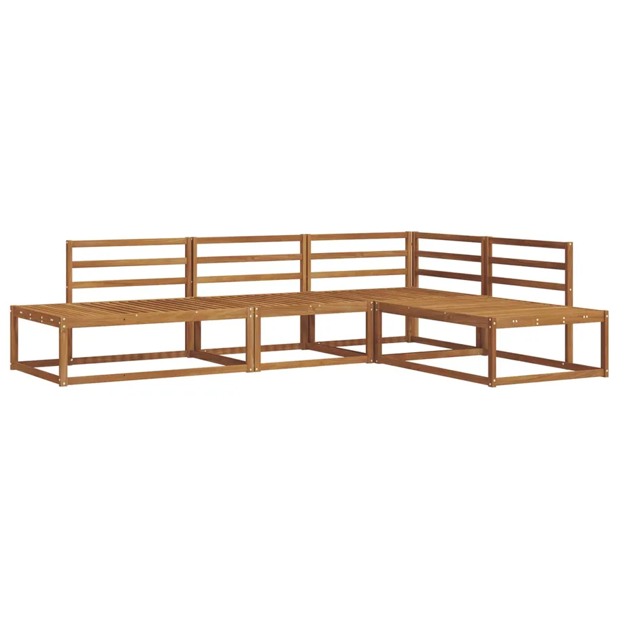 Ensemble de canapés d'extérieur Naturel Bois d'Acacia Massif - 2