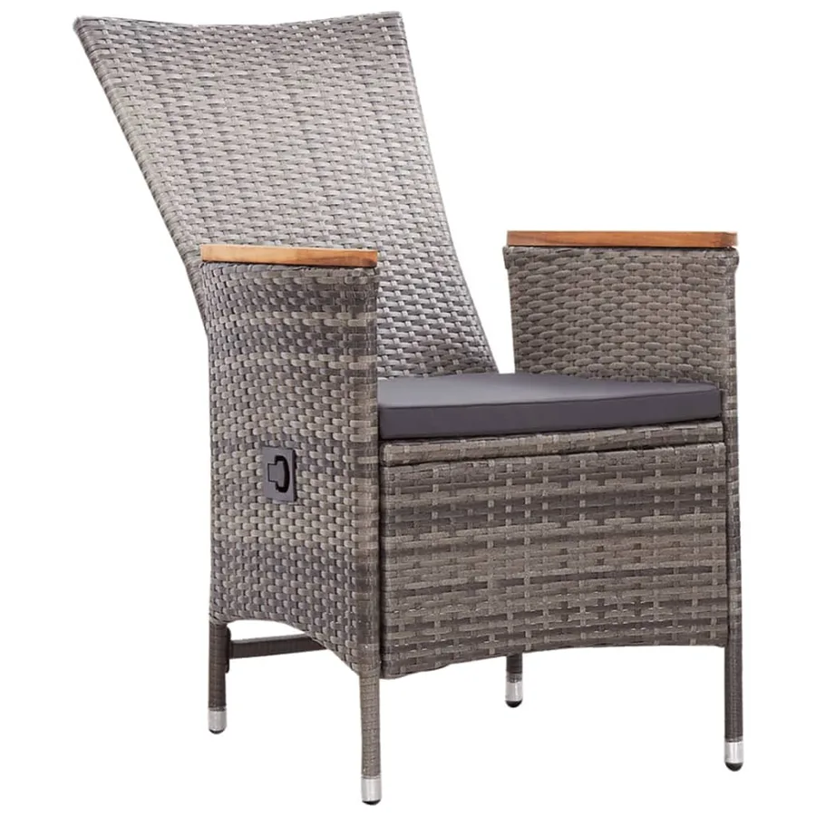 Ensemble à manger de jardin 5 pcs Gris - 13