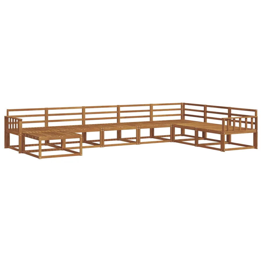 Ensemble de canapés d'extérieur 8 pcs Naturel - 2