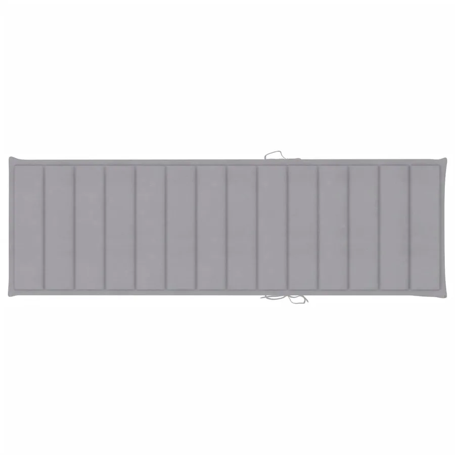 Chaises longues lot de 2 avec coussins Bois d'acacia solide - 14