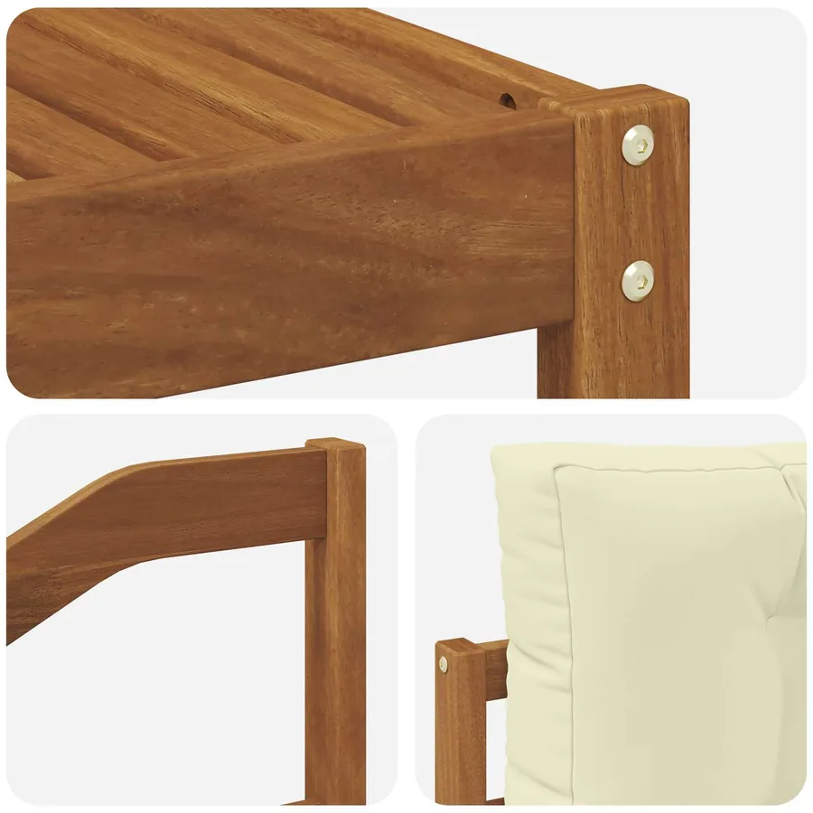 Ensemble de canapés d'extérieur 9 pcs Naturel et Crème - 7