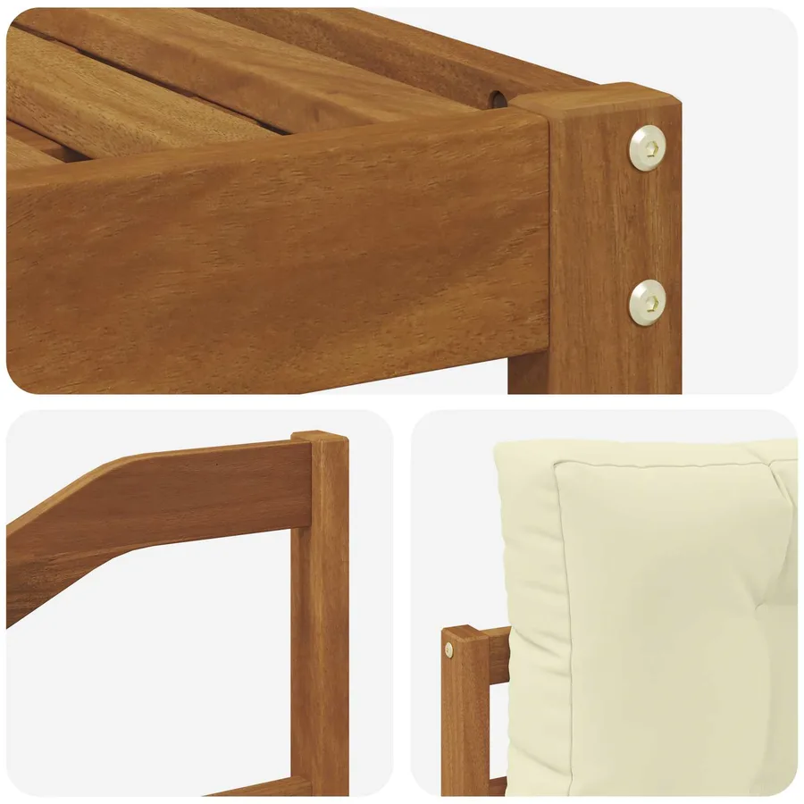 Ensemble de canapés d'extérieur 6 pcs Naturel et Crème - 5
