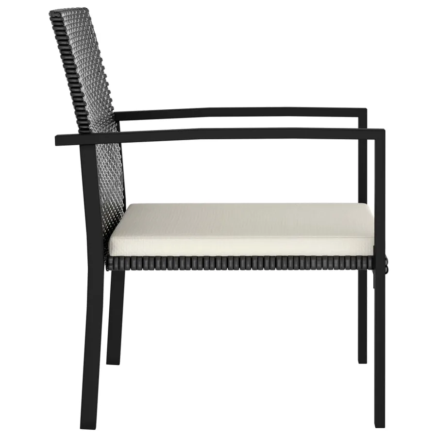 Ensemble à manger de jardin 7 pcs Résine tressée Noir - 9