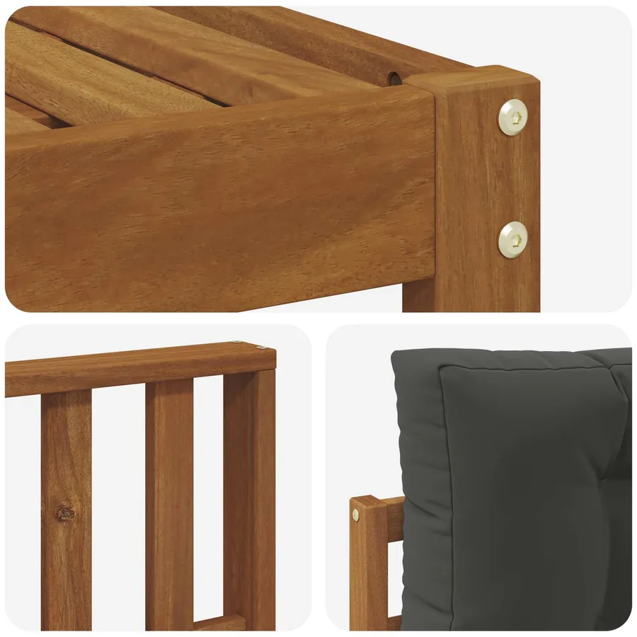 Ensemble de canapés d'extérieur 6 pcs Naturel et Anthracite - 6