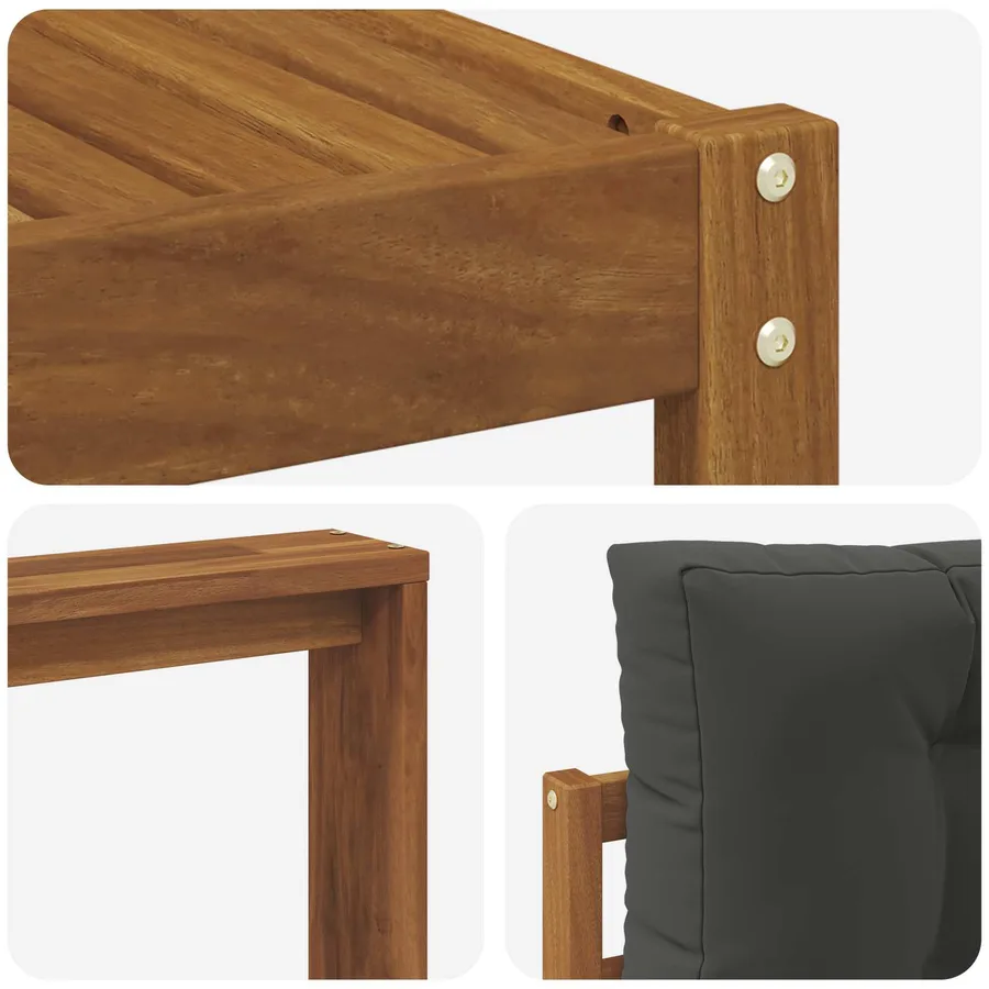 Ensemble de canapés d'extérieur 8 pcs Naturel et Anthracite - 6