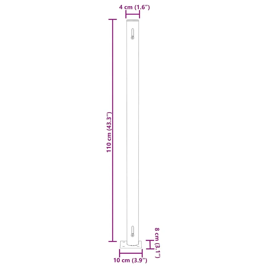 Auvent latéral rétractable de patio 180x500 cm Gris - 10