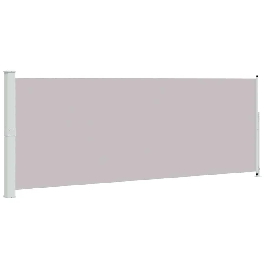 Auvent latéral rétractable de patio 180x500 cm Gris - 2