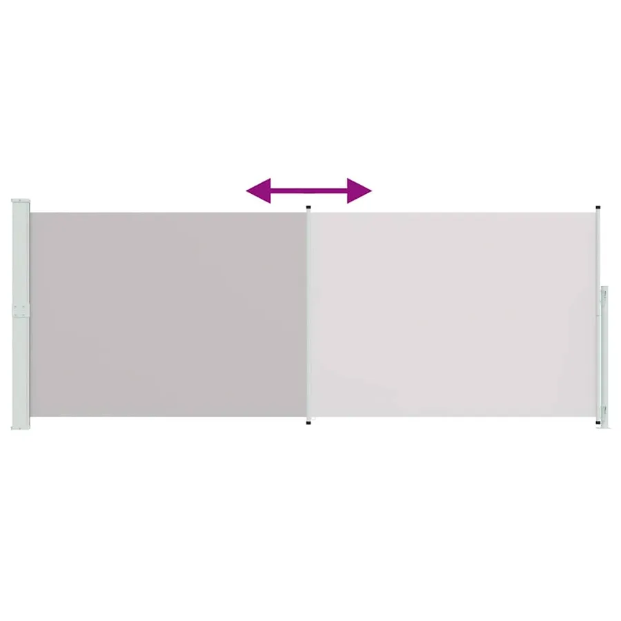 Auvent latéral rétractable de patio 180x500 cm Gris - 7