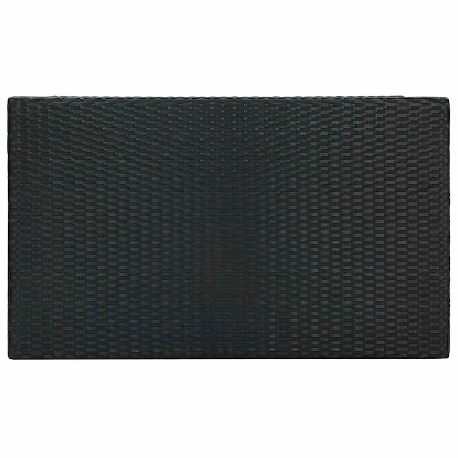 Ensemble de bar d'extérieur 7 pcs coussins Résine tressée Noir - 10