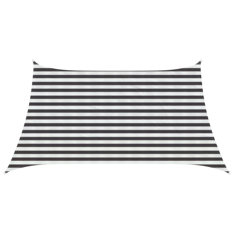 Voile d'ombre Anthracite et blanc 3 / 4 x 2 m HDPE