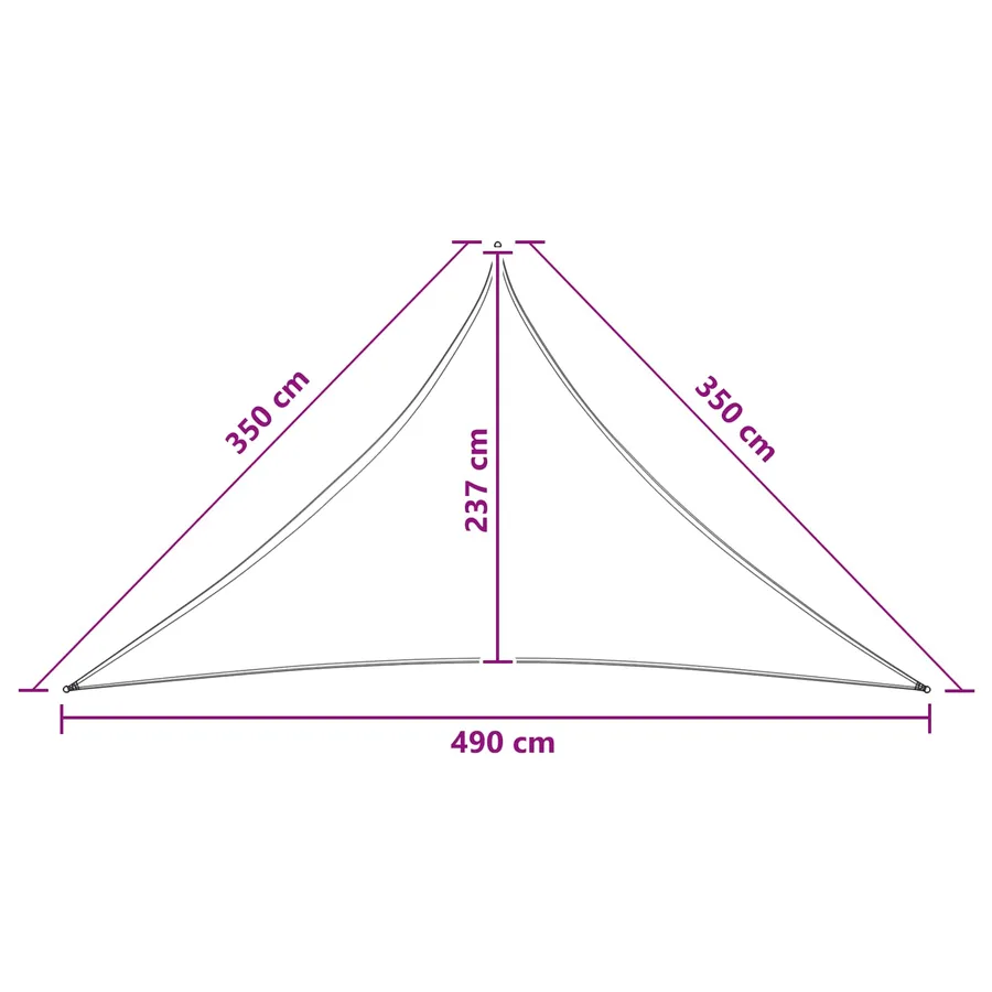 Voile d'ombre 3,5 x 3,5 x 4,9 m HDPE - 8