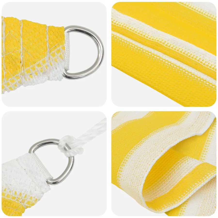 Voile d'ombre Jaune et blanc 3 / 4 x 2 m HDPE - 2