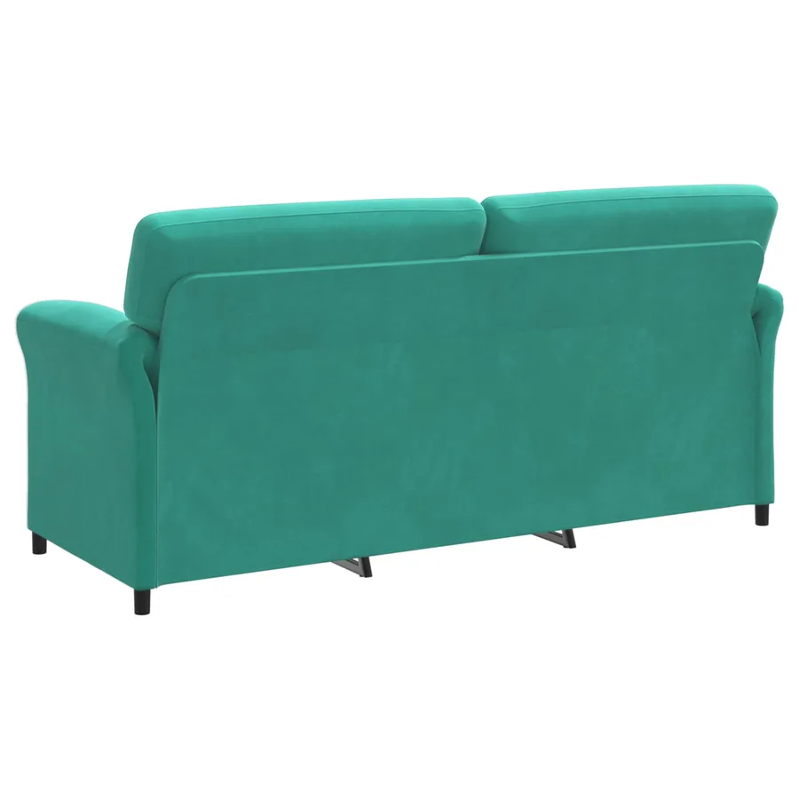 Sofa 3 places Turquoise 198 x 83 x 95 cm Velours - 5