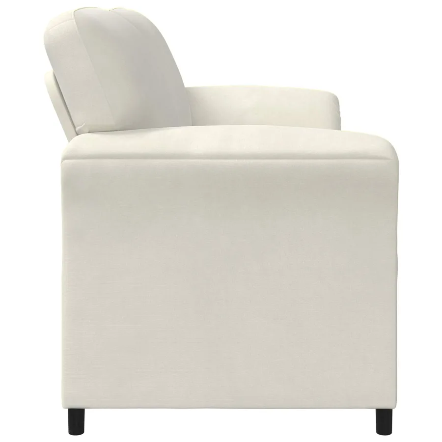 Sofa 3 places Crème 198 x 83 x 95 cm Velours - 4