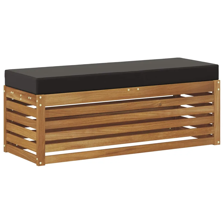 Banc de jardin pliant Bois d'Acacia Massif Naturel - 2