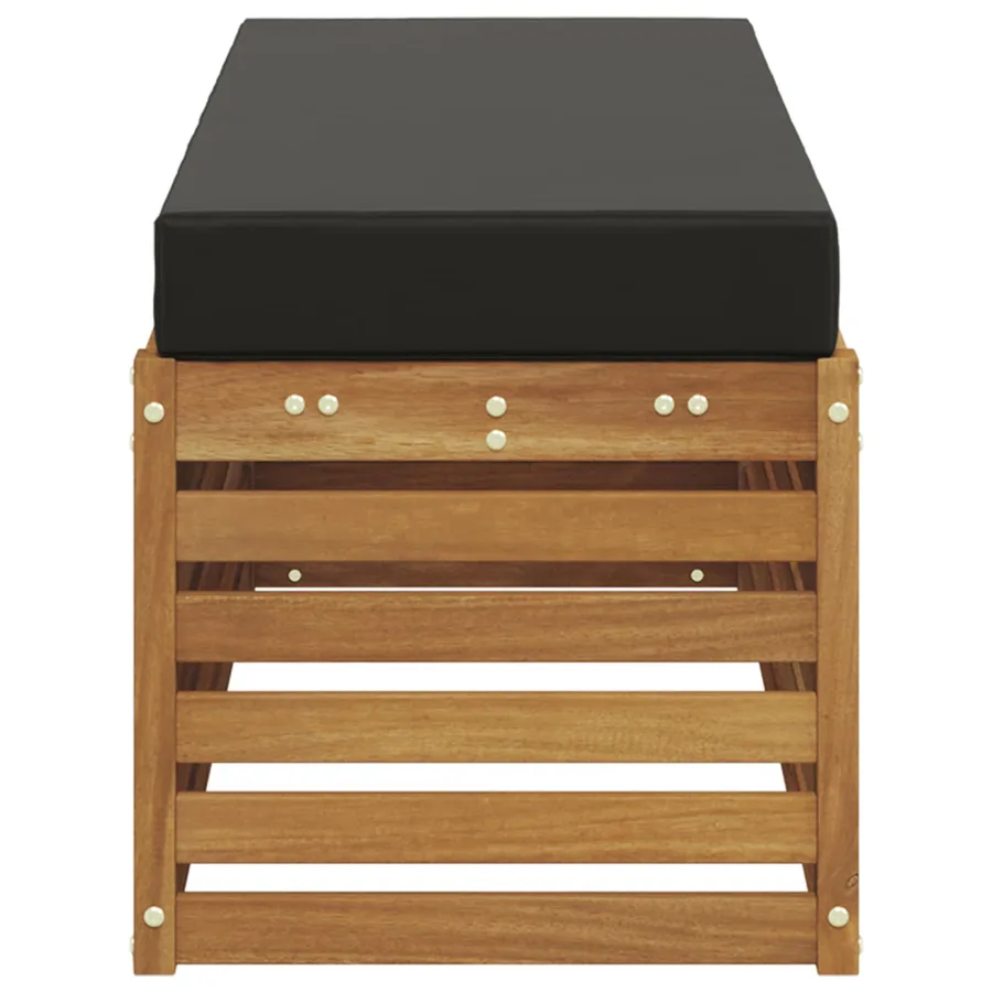 Banc de jardin pliant Bois d'Acacia Massif Naturel - 4