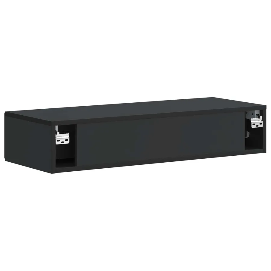 Table d'appoint murale Noir 87,5 x 34,5 x 17 cm - 7
