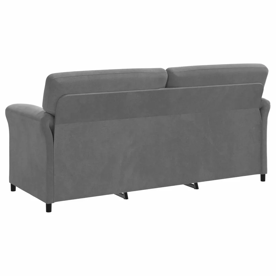 Sofa 3 places Gris foncé 198 x 83 x 95 cm Velours - 5
