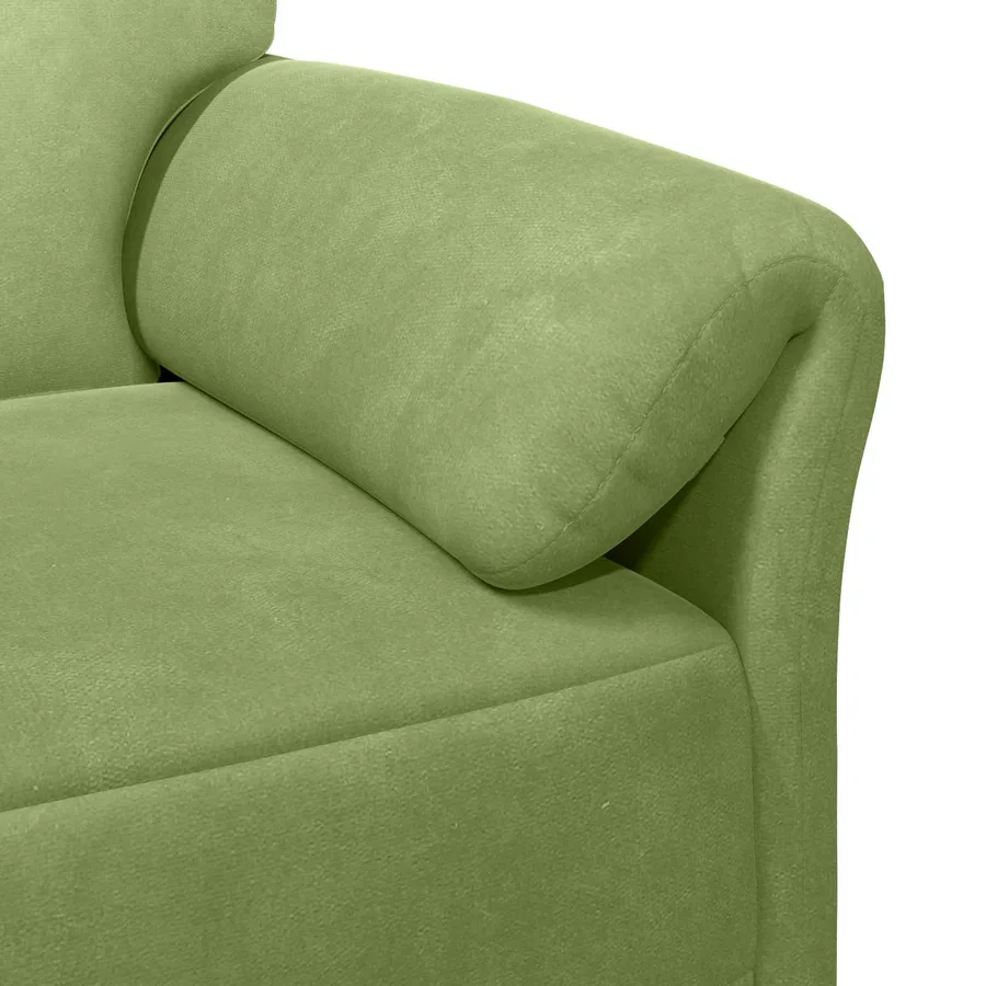 Canapé 1 place Vert clair 88 x 83 x 95 cm Velours - 6