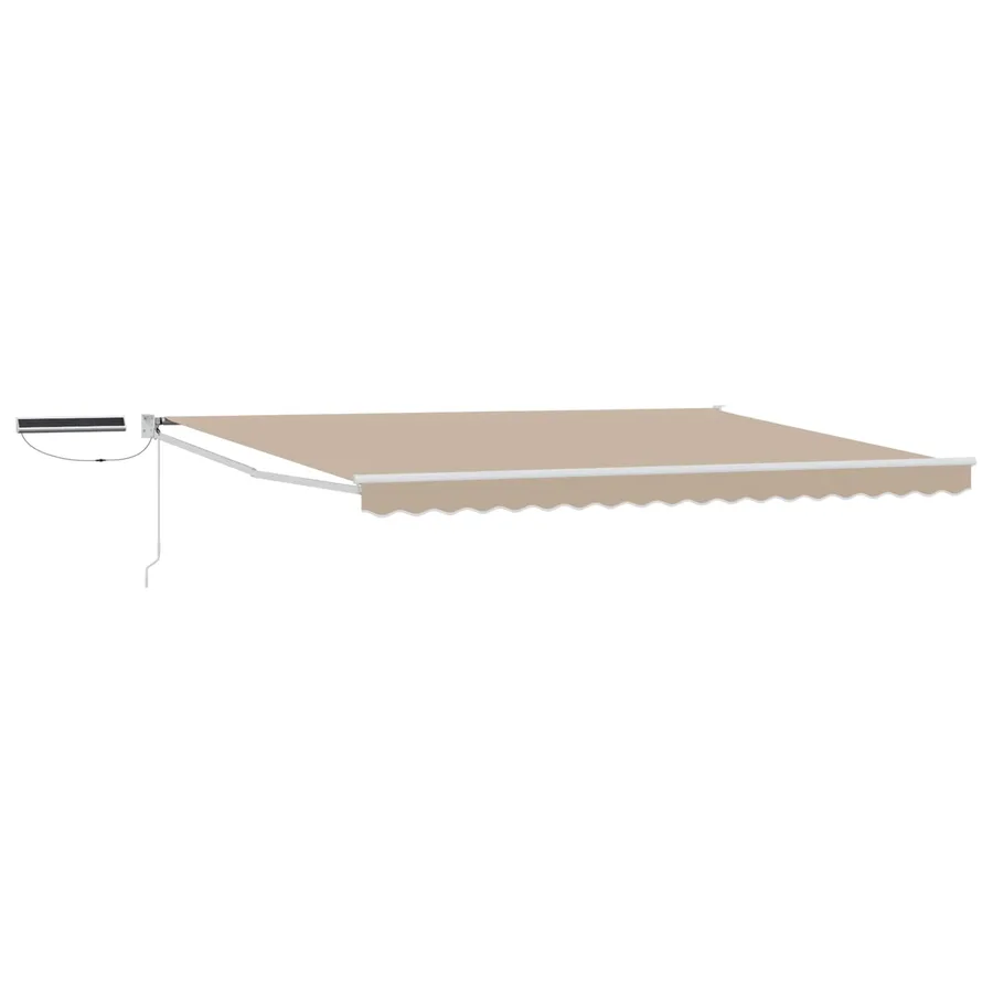 Auvent rétractable électrique Beige et blanc 4 × 3 m - 2