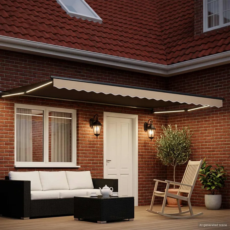Auvent rétractable électrique Beige 4 × 3 m - 3