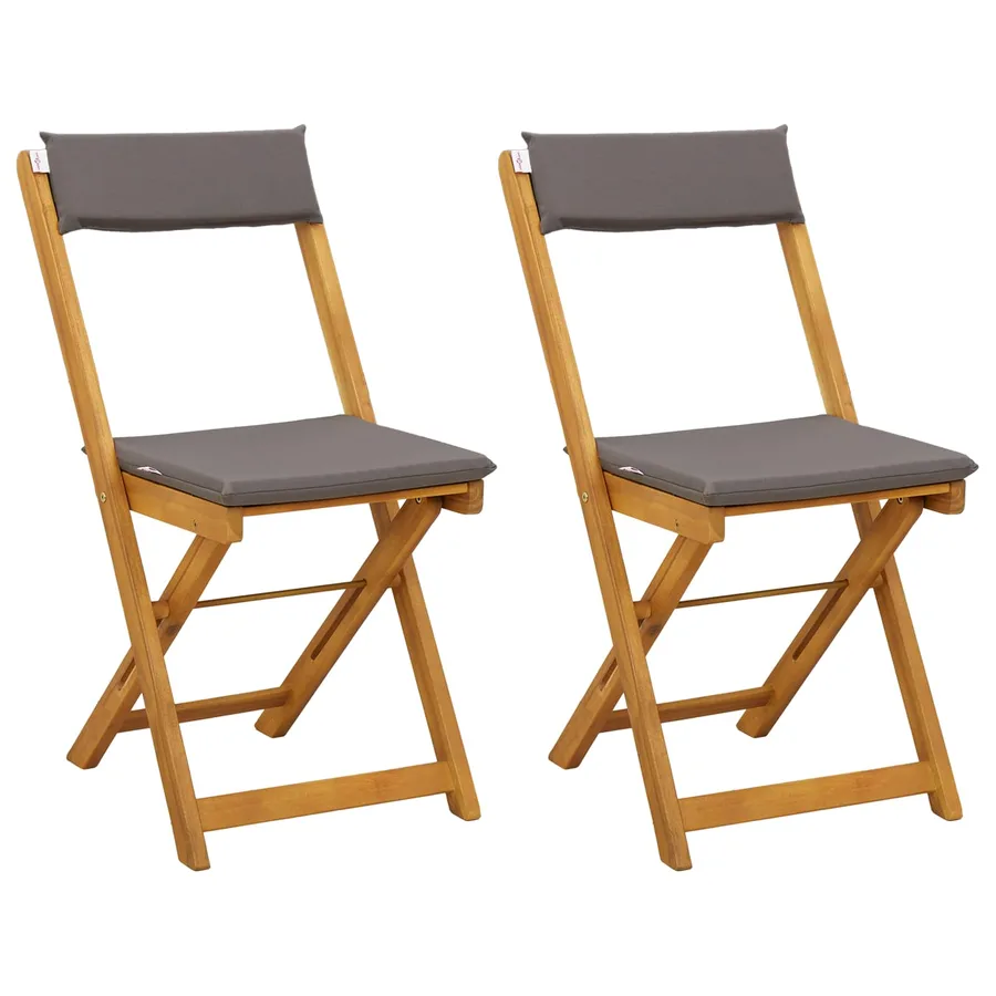 Chaises de bistrot d'extérieur 2 pcs Gris foncé 40 x 53 x 80 cm - 2