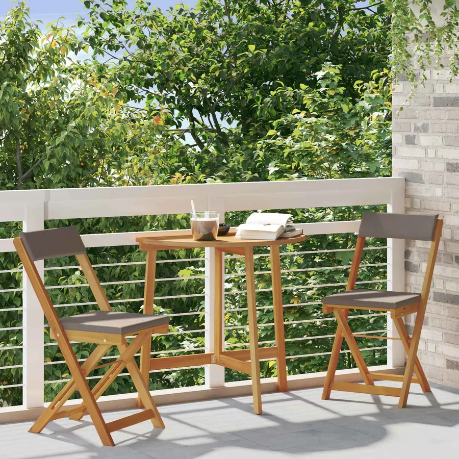 Chaises de bistrot d'extérieur 2 pcs Gris foncé 40 x 53 x 80 cm - 3