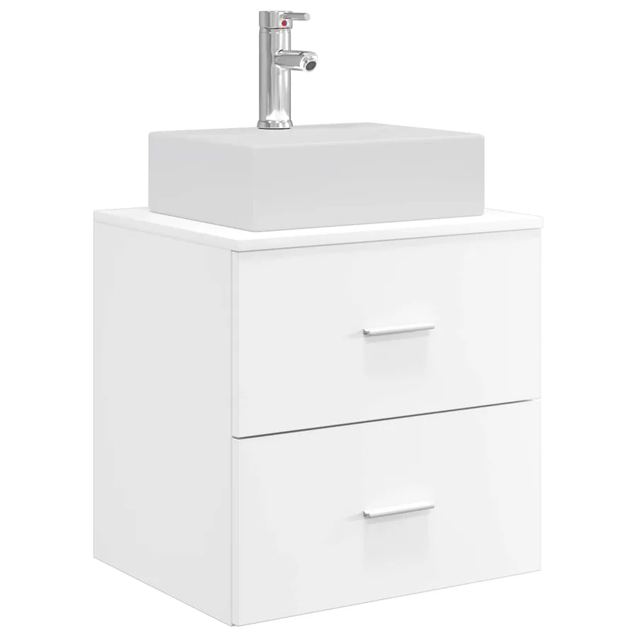 Vanité de lavabo mural Blanc 49,5 x 41 x 62,5 cm - 2