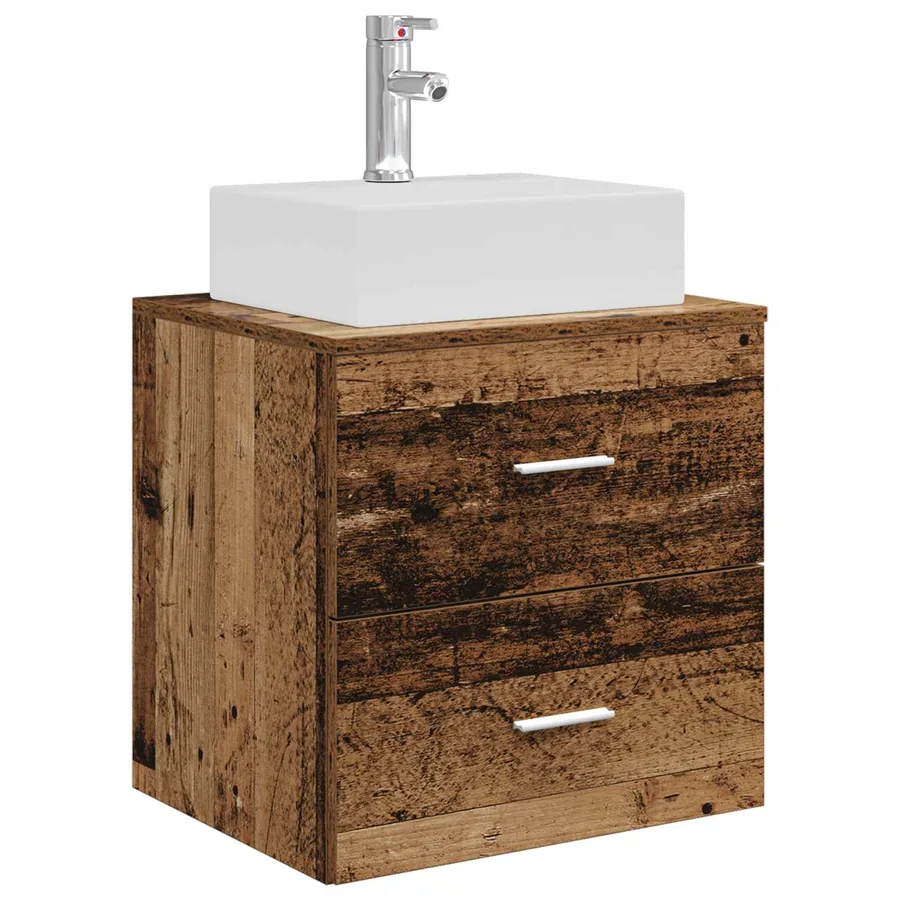 Vanité de lavabo mural Bois ancien 49,5 x 41 x 62,5 cm - 2