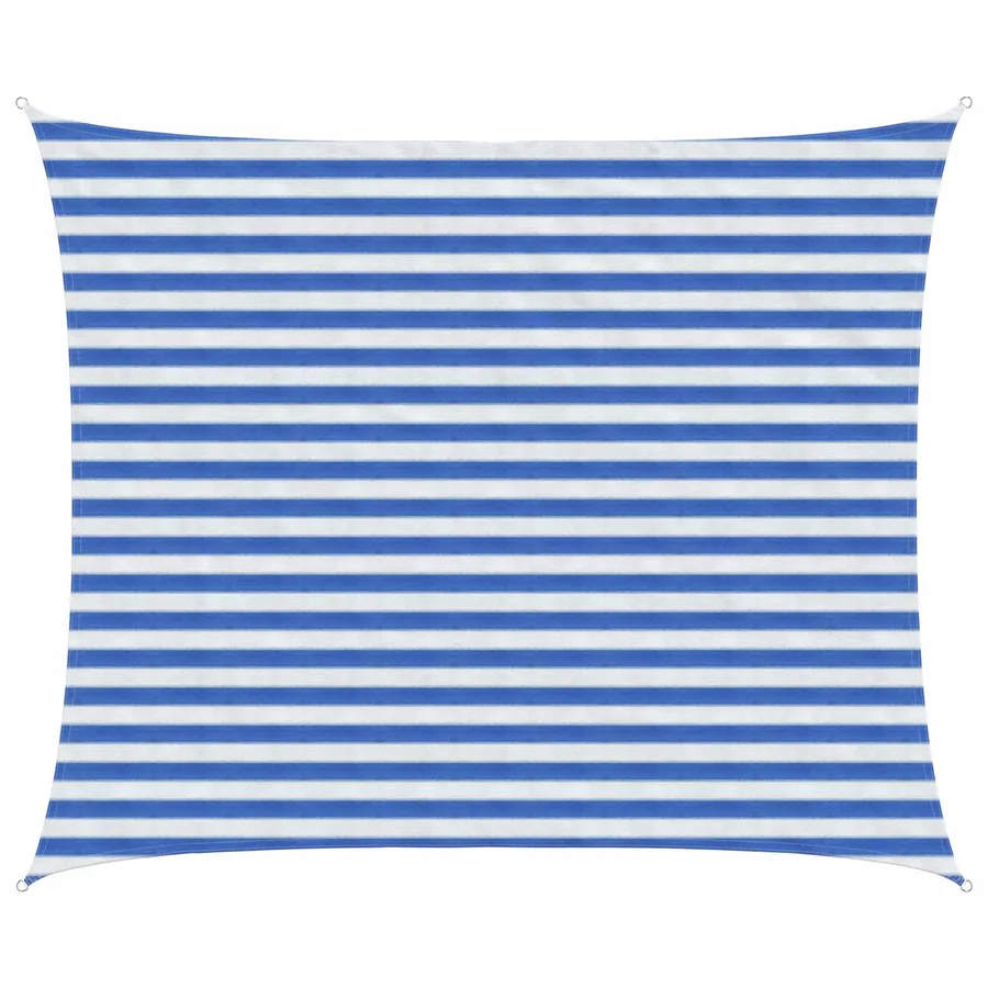 Voile d'ombre Bleu et Blanc 2,5 x 3,5 m HDPE