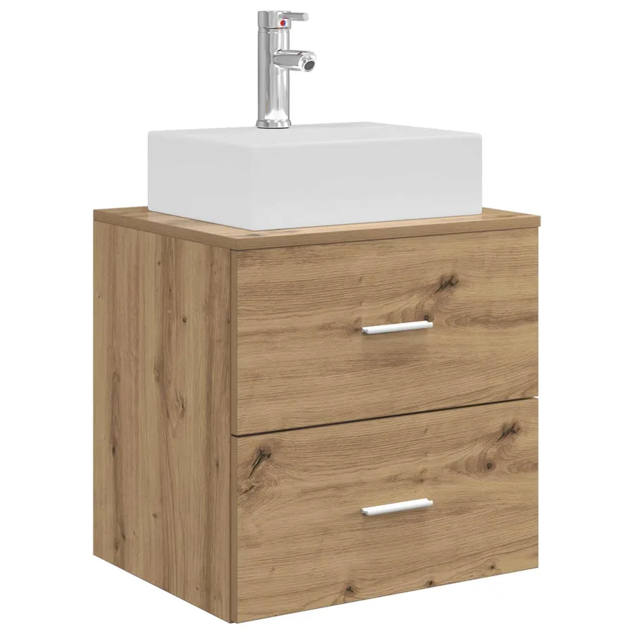 Ensemble de mobilier de salle de bain 4 pc Chêne artisanal - 5