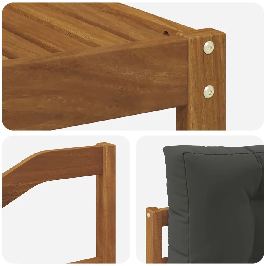 Ensemble de canapés d'extérieur 7 pcs Naturel et Anthracite - 6