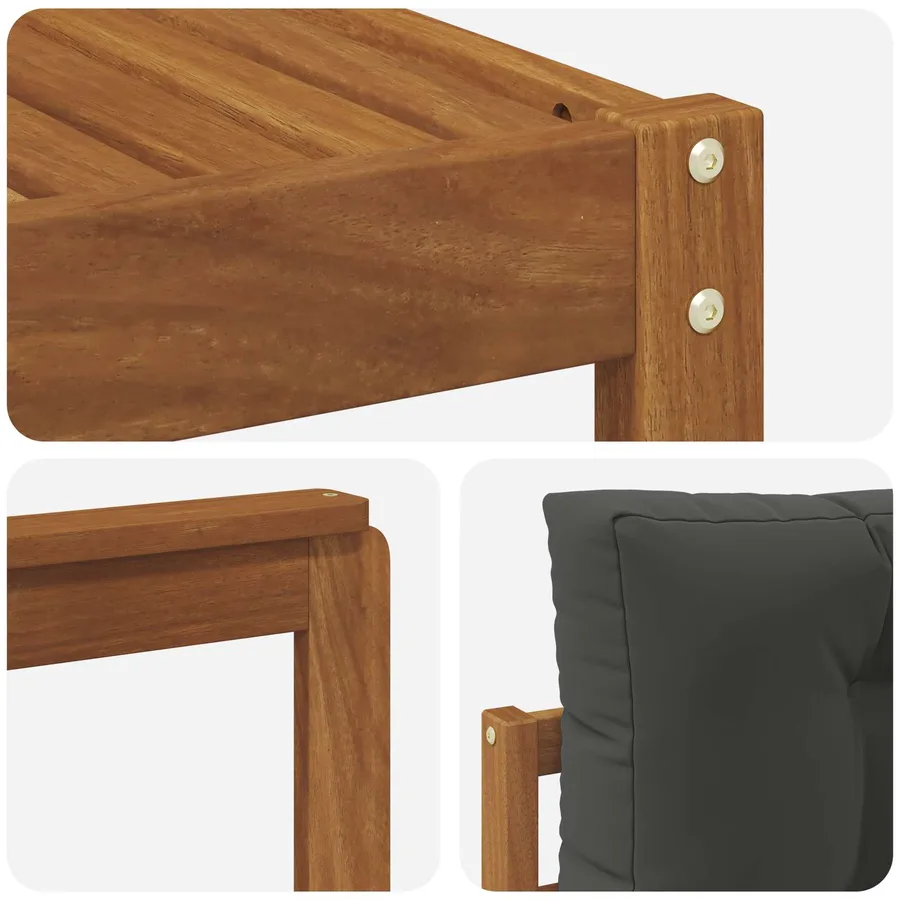 Ensemble de canapés d'extérieur 7 pcs Naturel et Anthracite - 7