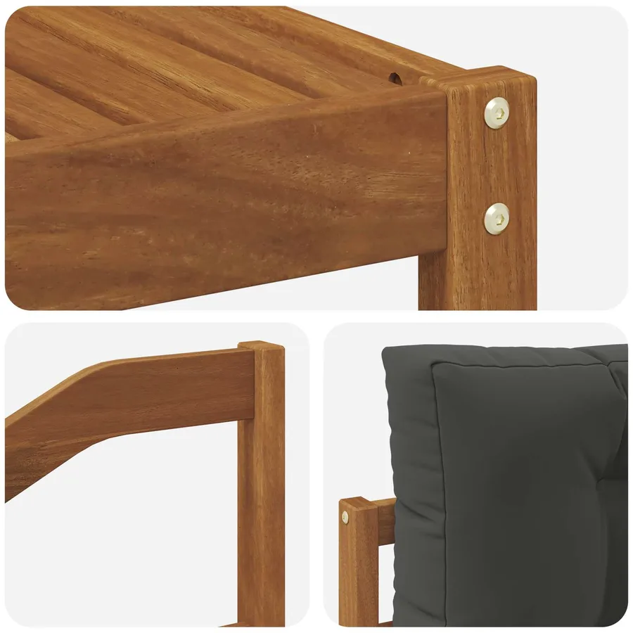 Ensemble de canapés d'extérieur 7 pcs Naturel et Anthracite - 7