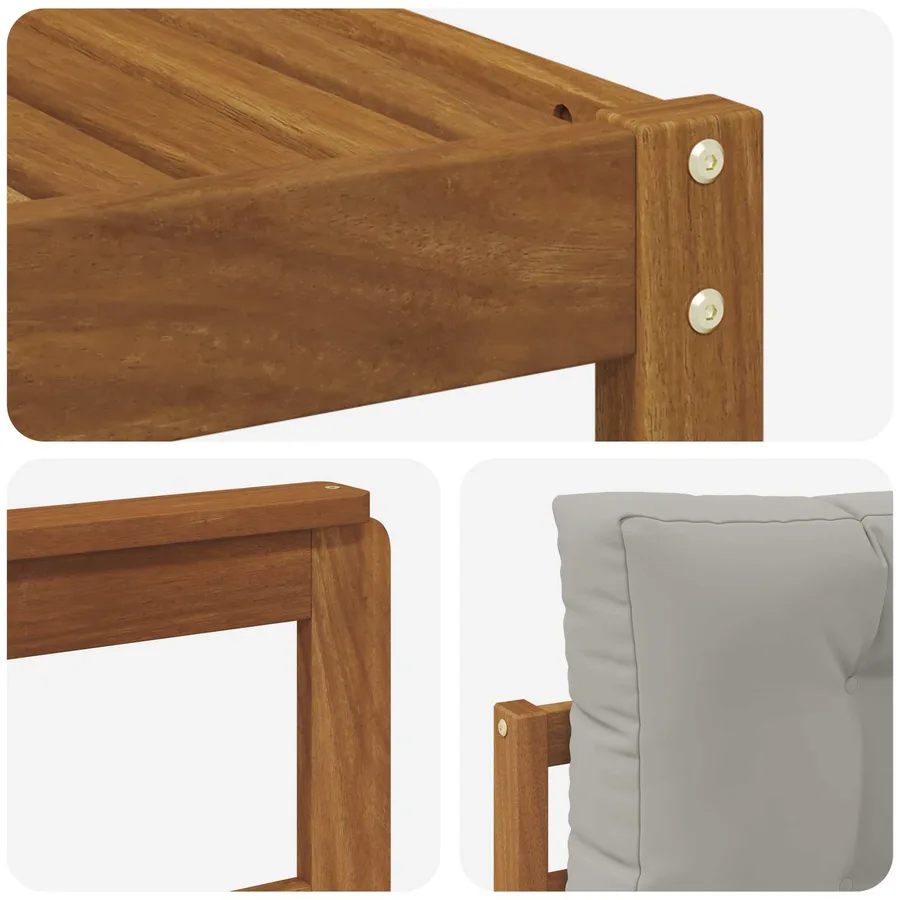 Ensemble de canapés d'extérieur 8 pcs Gris Naturel et Clair - 6