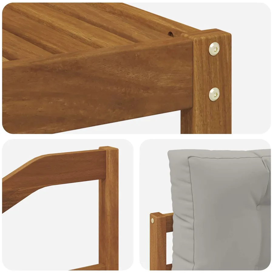 Ensemble de canapés d'extérieur 8 pcs Gris Naturel et Clair - 6