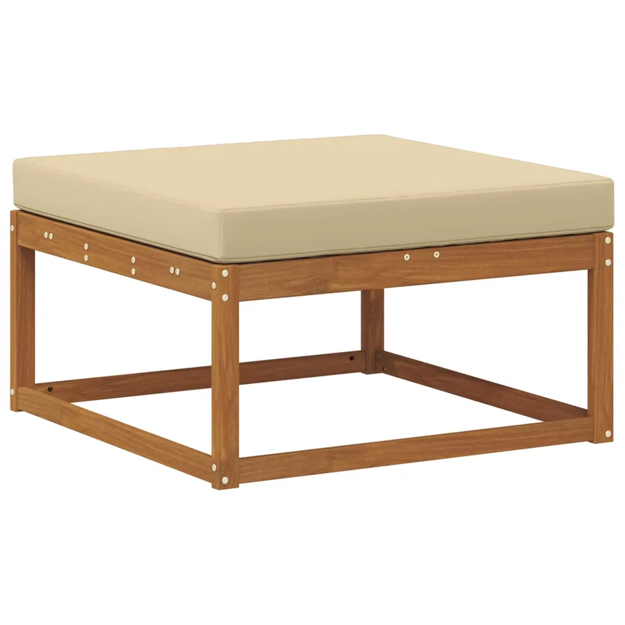 Ensemble de canapés d'extérieur 5 pcs Naturel et Beige - 4