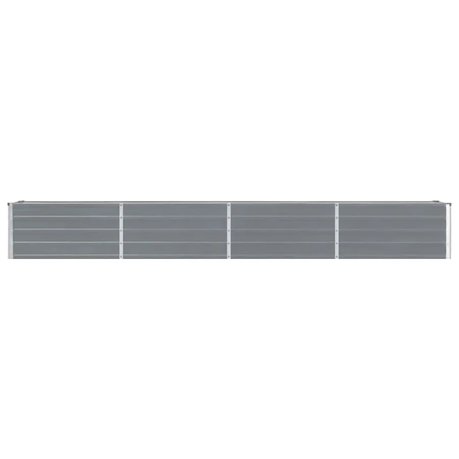 Lit surélevé de jardin Acier galvanisé 320x40x45 cm Gris - 3