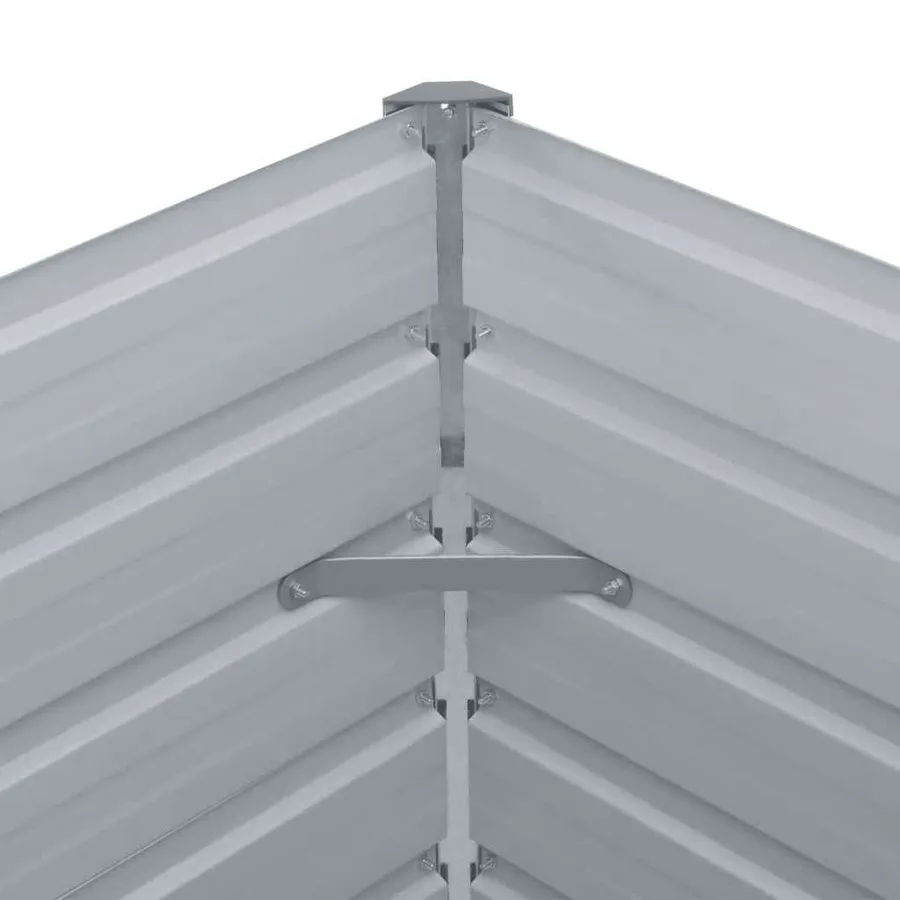 Lit surélevé de jardin Acier galvanisé 320x40x45 cm Gris - 7