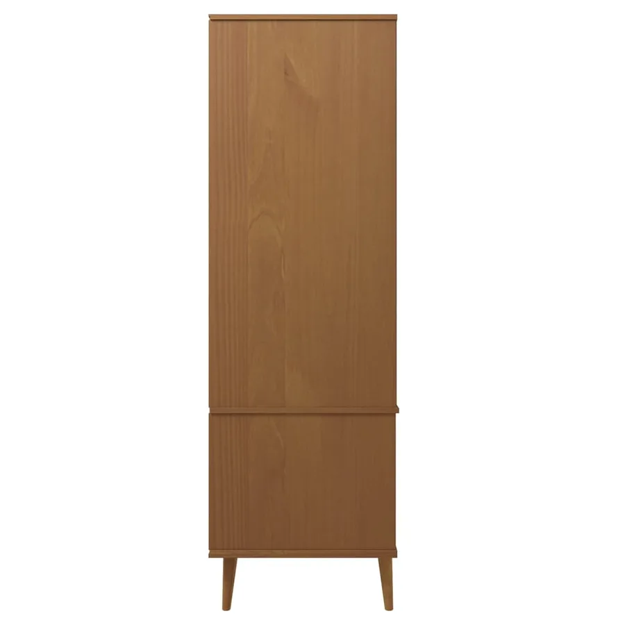 Garde-robe MOLDE Marron 90x55x175 cm Bois massif de pin - 6