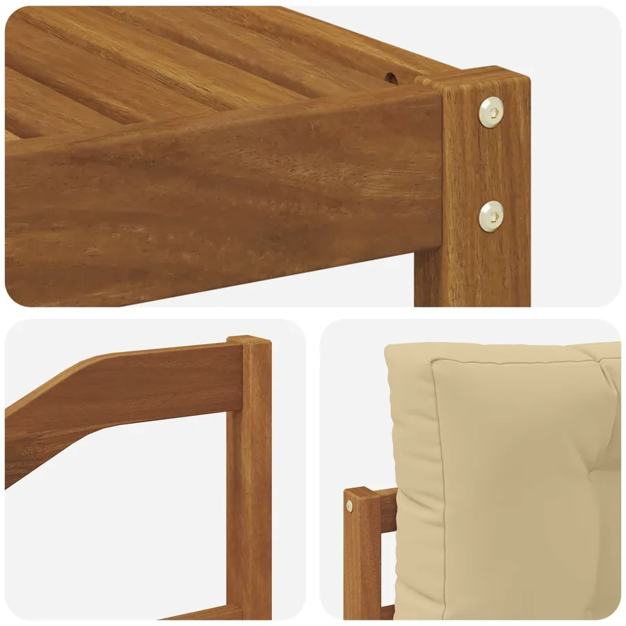 Ensemble de canapés d'extérieur 6 pcs Naturel et Beige - 6