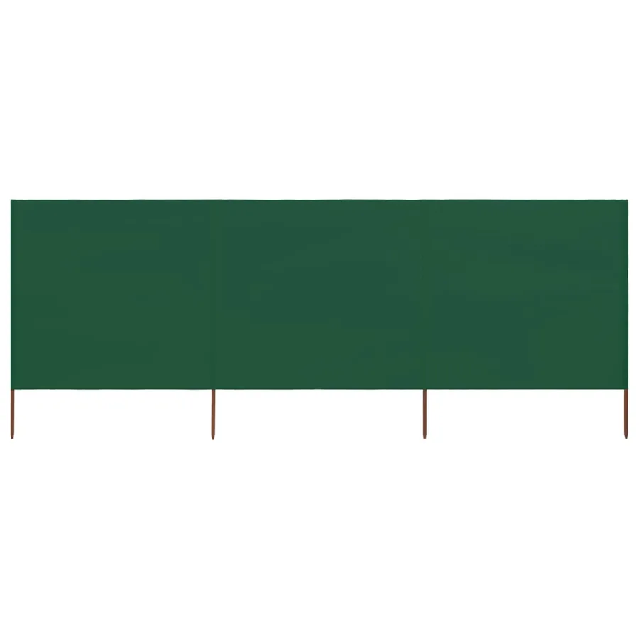 Paravent 3 panneaux Tissu 400 x 120 cm Vert - 3