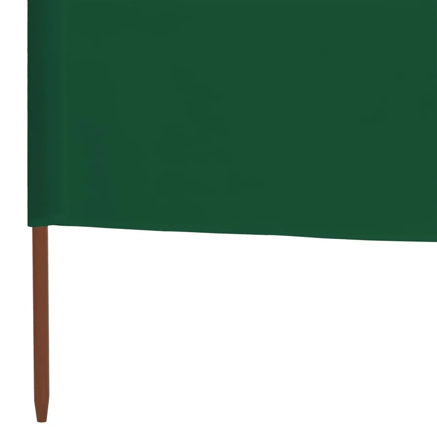 Paravent 3 panneaux Tissu 400 x 120 cm Vert - 5