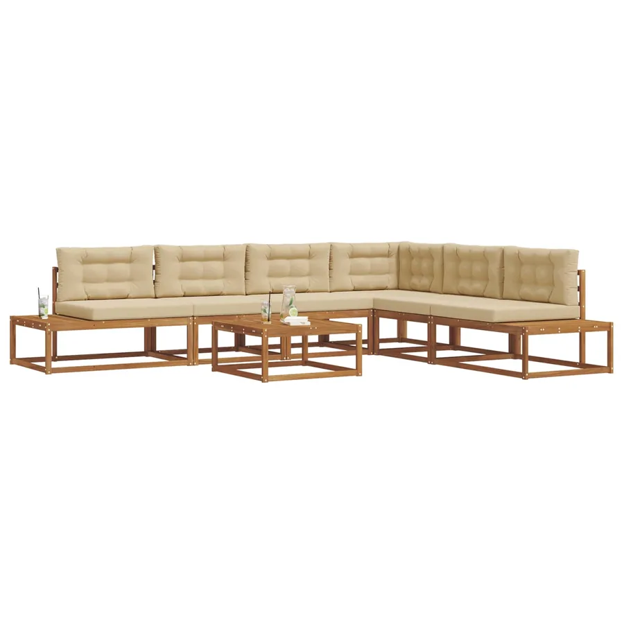 Ensemble de canapés d'extérieur Naturel et Beige - 3