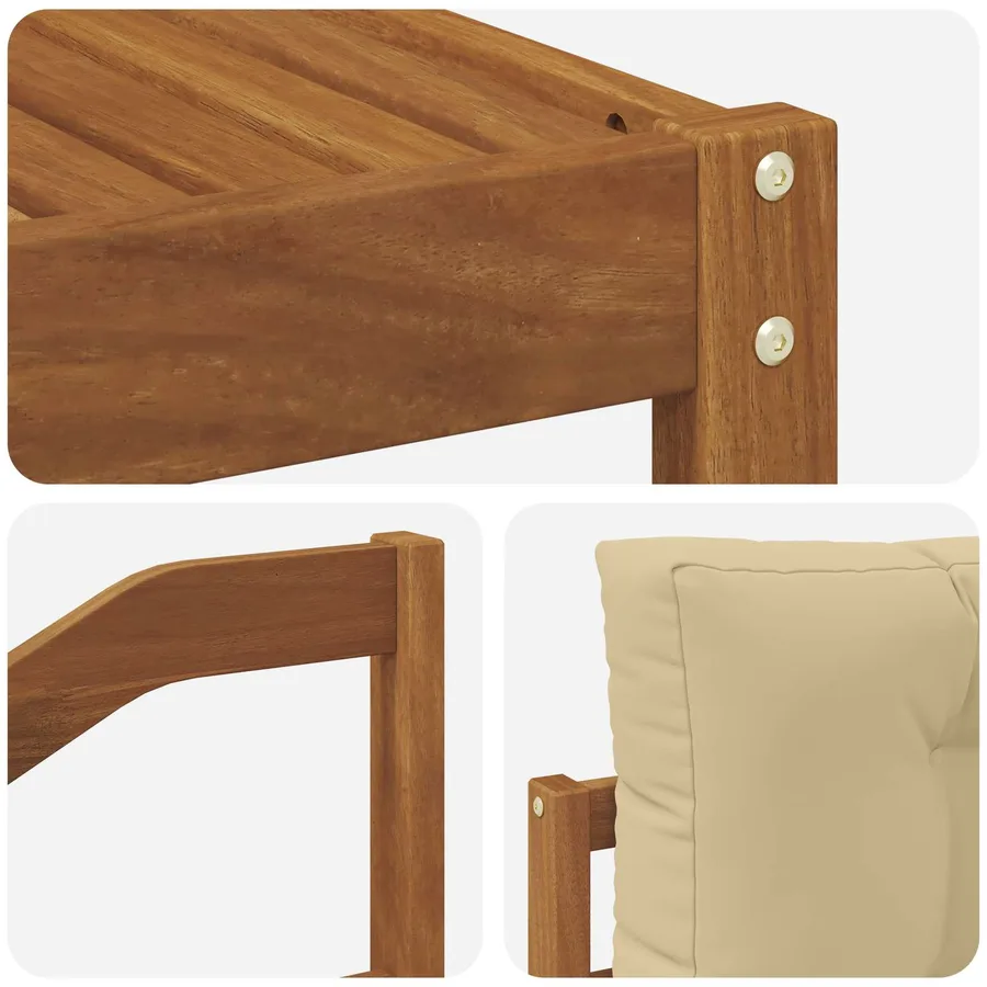 Ensemble de canapés d'extérieur 8 pcs Naturel et Beige - 7